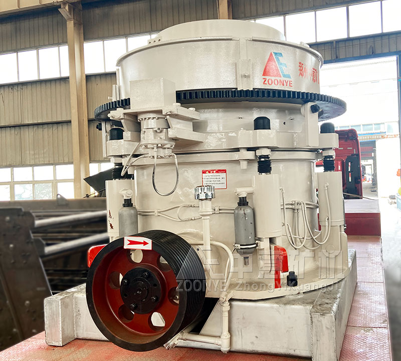 Multi-cylinder hydraulic cone crusher workshop product display