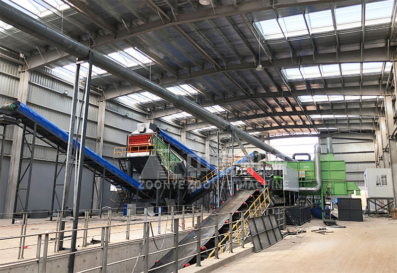 Construction waste treatment production line