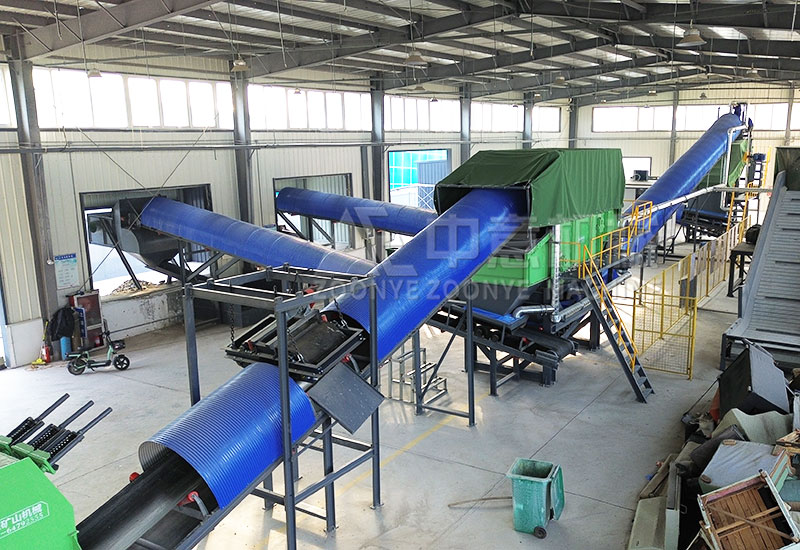 Decoration waste disposal production line